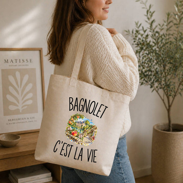 Tote Bag Beige Bagnolet c’est la vie
