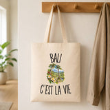 Tote Bag Beige Bali c’est la vie