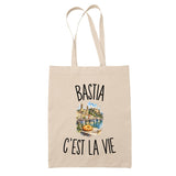 Tote Bag Beige Bastia c’est la vie