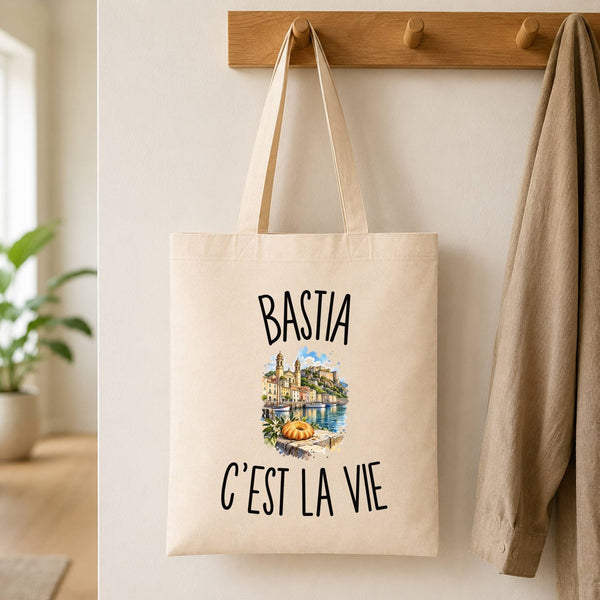 Tote Bag Beige Bastia c’est la vie