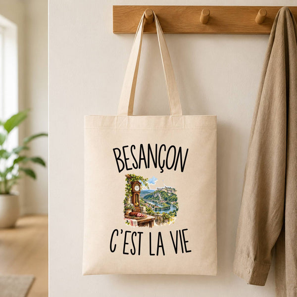 Tote Bag Beige Besançon c’est la vie