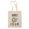 Tote Bag Beige Biarritz c’est la vie