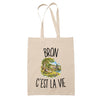 Tote Bag Beige Bron c’est la vie