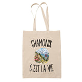 Tote Bag Beige Chamonix c’est la vie