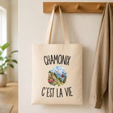Tote Bag Beige Chamonix c’est la vie