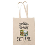 Tote Bag Beige Champigny-sur-Marne c’est la vie