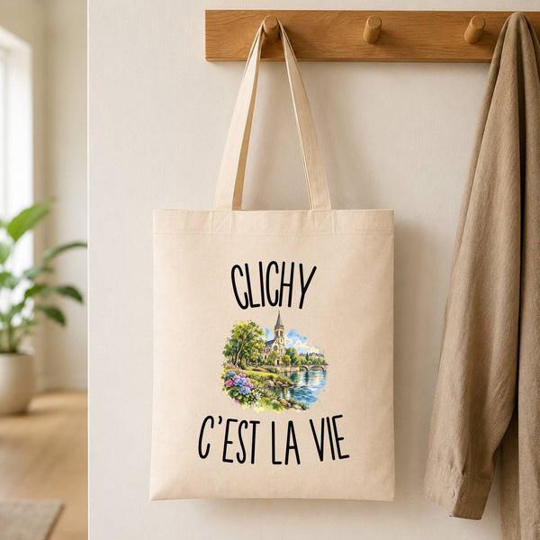 Tote Bag Beige Clichy c’est la vie