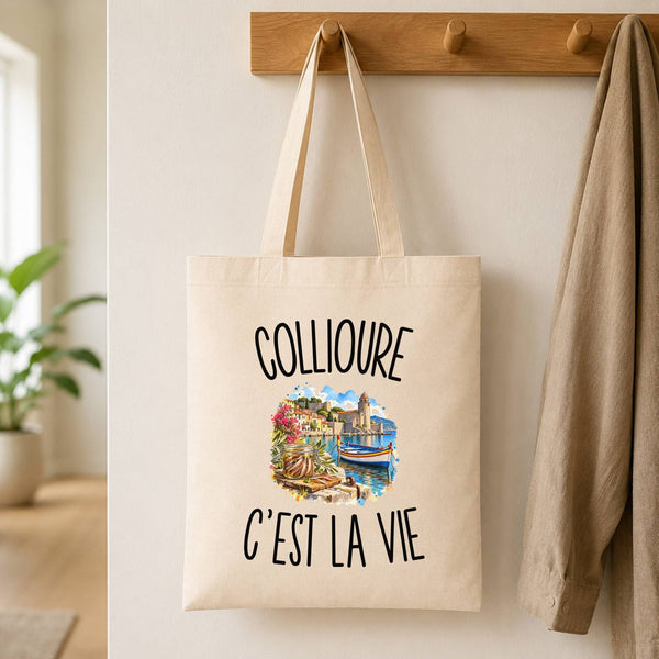 Tote Bag Beige Collioure c’est la vie