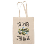Tote Bag Beige Colombes c’est la vie