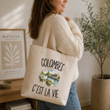 Tote Bag Beige Colombes c’est la vie