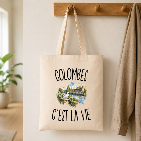 Tote Bag Beige Colombes c’est la vie
