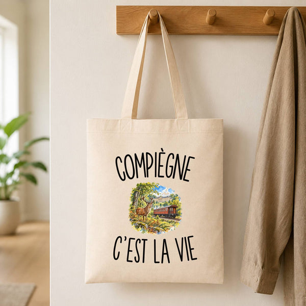 Tote Bag Beige Compiègne c’est la vie