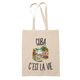 Tote Bag Beige Cuba c’est la vie