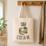 Tote Bag Beige Cuba c’est la vie