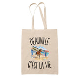 Tote Bag Beige Deauville c’est la vie