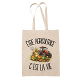 Tote Bag Beige Être agricultrice c'est la vie