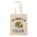 Tote Bag Beige Être auxiliaire de vie c'est la vie