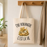 Tote Bag Beige Être boulangère c'est la vie