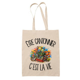 Tote Bag Beige Être cantonnier c'est la vie