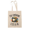 Tote Bag Beige Être comédienne c'est la vie