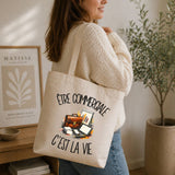 Tote Bag Beige Être commerciale c'est la vie