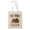 Tote Bag Beige Être cuisinière c'est la vie