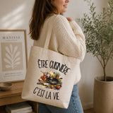 Tote Bag Beige Être cuisinière c'est la vie
