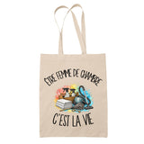 Tote Bag Beige Être femme de chambre c'est la vie