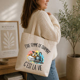 Tote Bag Beige Être femme de chambre c'est la vie