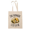 Tote Bag Beige Être fromagère c'est la vie