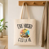 Tote Bag Beige Être huissier c'est la vie