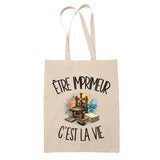 Tote Bag Beige Être imprimeur c'est la vie