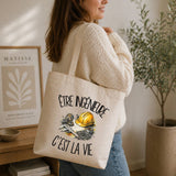 Tote Bag Beige Être ingénieure c'est la vie
