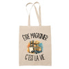 Tote Bag Beige Être magasinier c'est la vie