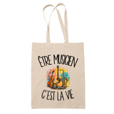 Tote Bag Beige Être musicien c'est la vie