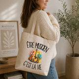 Tote Bag Beige Être musicien c'est la vie