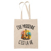 Tote Bag Beige Être musicienne c'est la vie