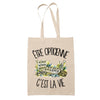 Tote Bag Beige Être opticienne c'est la vie