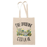 Tote Bag Beige Être opticienne c'est la vie