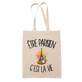 Tote Bag Beige Être parisien c'est la vie