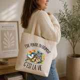 Tote Bag Beige Être peintre en bâtiment c'est la vie