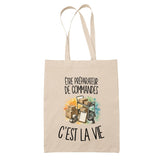 Tote Bag Beige Être préparateur de commandes c'est la vie