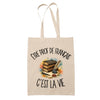 Tote Bag Beige Être prof de français c'est la vie