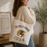 Tote Bag Beige Être prof de français c'est la vie