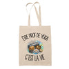 Tote Bag Beige Être prof de yoga c'est la vie