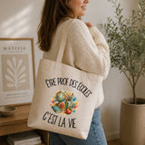 Tote Bag Beige Être prof des écoles c'est la vie