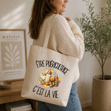 Tote Bag Beige Être puéricultrice c'est la vie