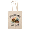 Tote Bag Beige Être réceptionniste c'est la vie
