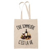 Tote Bag Beige Être sommelière c'est la vie