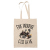 Tote Bag Beige Être tatoueuse c'est la vie